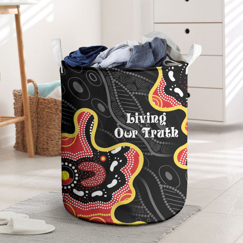 Australia Aboriginal Children's Day Laundry Basket Living Our Truth Indigenous Pattern