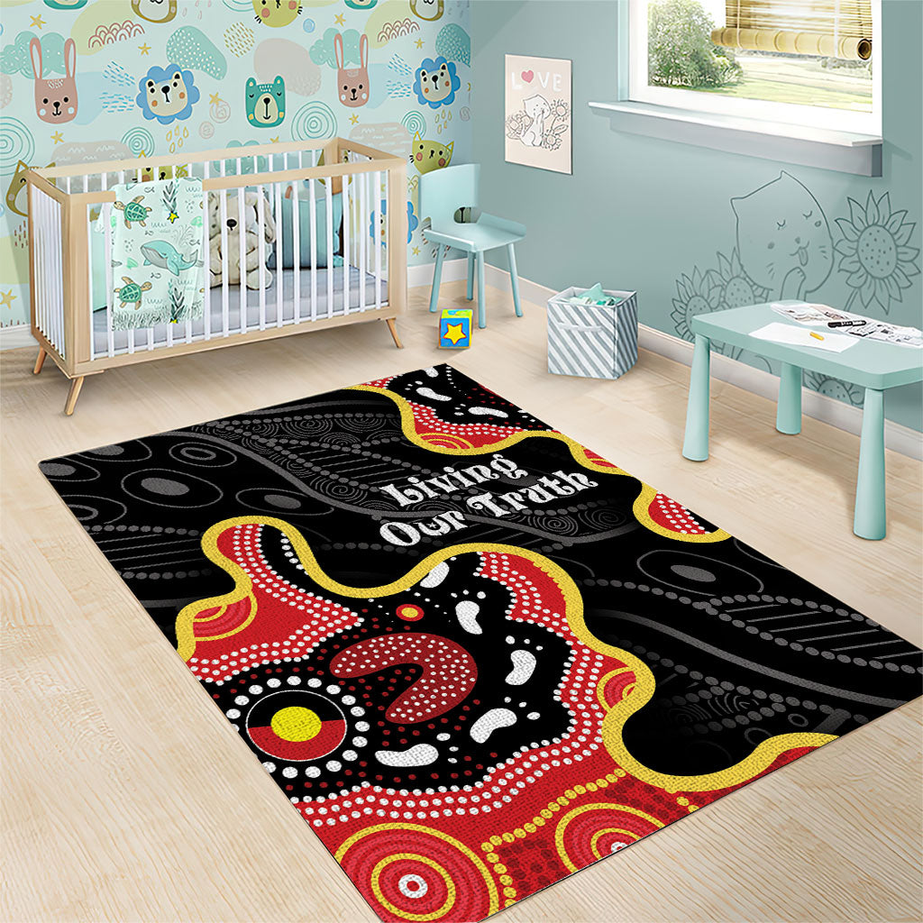 Australia Aboriginal Children's Day Area Rug Living Our Truth Indigenous Pattern