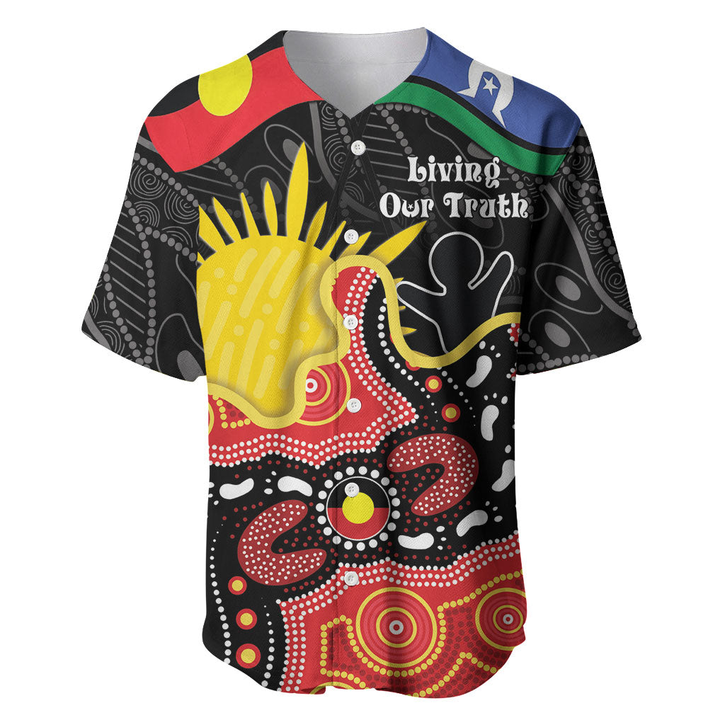 Personalised Australia Aboriginal Children's Day Baseball Jersey Living Our Truth Indigenous Pattern