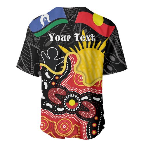 Personalised Australia Aboriginal Children's Day Baseball Jersey Living Our Truth Indigenous Pattern