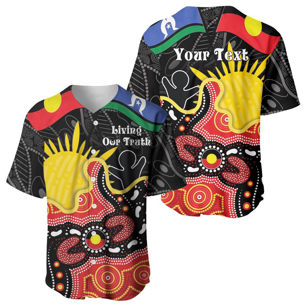Personalised Australia Aboriginal Children's Day Baseball Jersey Living Our Truth Indigenous Pattern