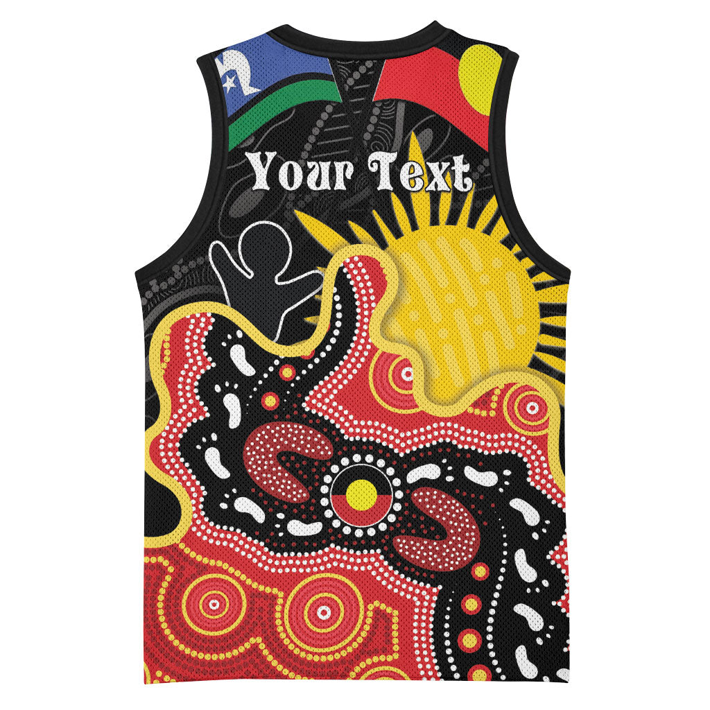 Personalised Australia Aboriginal Children's Day Basketball Jersey Living Our Truth Indigenous Pattern