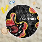 Australia Aboriginal Children's Day Beach Blanket Living Our Truth Indigenous Pattern