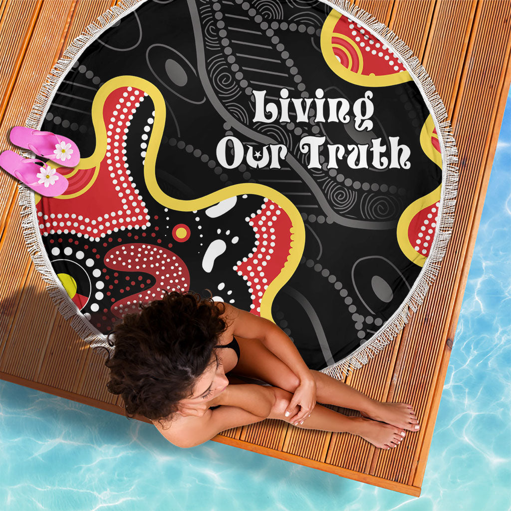 Australia Aboriginal Children's Day Beach Blanket Living Our Truth Indigenous Pattern