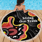 Australia Aboriginal Children's Day Beach Blanket Living Our Truth Indigenous Pattern