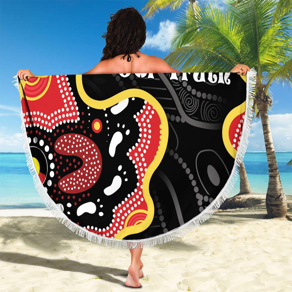 Australia Aboriginal Children's Day Beach Blanket Living Our Truth Indigenous Pattern