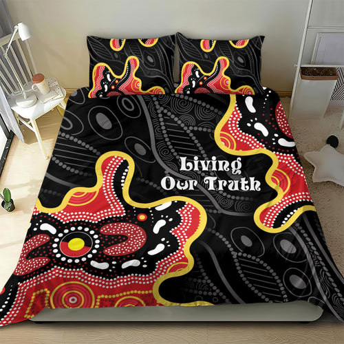 Australia Aboriginal Children's Day Bedding Set Living Our Truth Indigenous Pattern