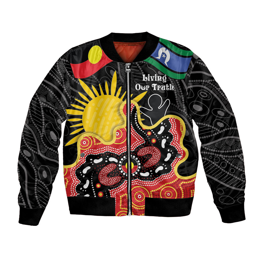 Personalised Australia Aboriginal Children's Day Bomber Jacket Living Our Truth Indigenous Pattern