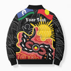Personalised Australia Aboriginal Children's Day Bomber Puffer Jacket Living Our Truth Indigenous Pattern