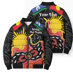 Personalised Australia Aboriginal Children's Day Bomber Puffer Jacket Living Our Truth Indigenous Pattern