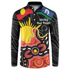Personalised Australia Aboriginal Children's Day Button Sweatshirt Living Our Truth Indigenous Pattern