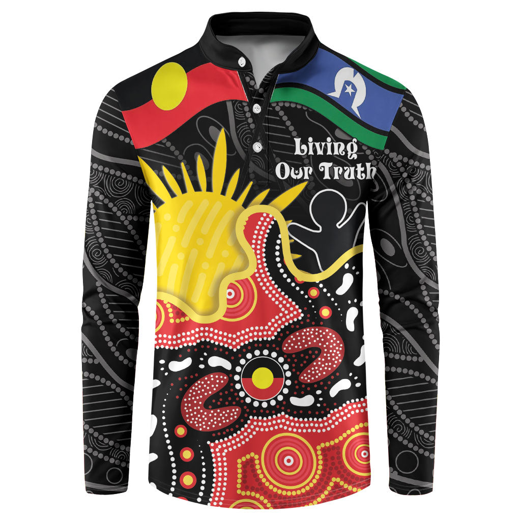 Personalised Australia Aboriginal Children's Day Button Sweatshirt Living Our Truth Indigenous Pattern