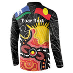 Personalised Australia Aboriginal Children's Day Button Sweatshirt Living Our Truth Indigenous Pattern