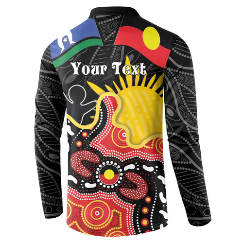 Personalised Australia Aboriginal Children's Day Button Sweatshirt Living Our Truth Indigenous Pattern
