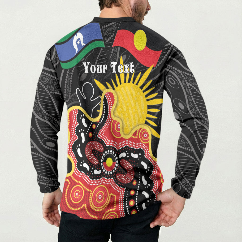 Personalised Australia Aboriginal Children's Day Button Sweatshirt Living Our Truth Indigenous Pattern