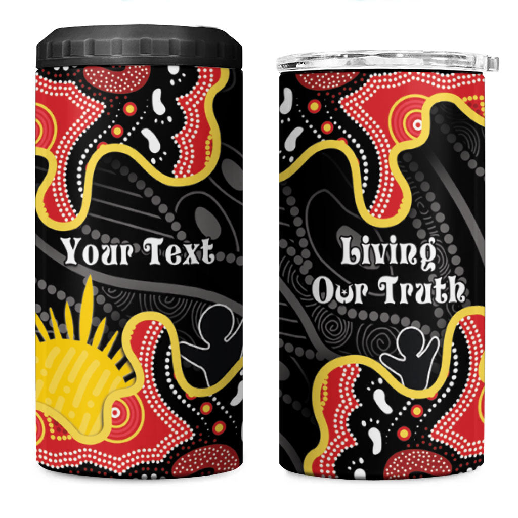 Personalised Australia Aboriginal Children's Day 4 in 1 Can Cooler Tumbler Living Our Truth Indigenous Pattern