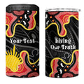 Personalised Australia Aboriginal Children's Day 4 in 1 Can Cooler Tumbler Living Our Truth Indigenous Pattern