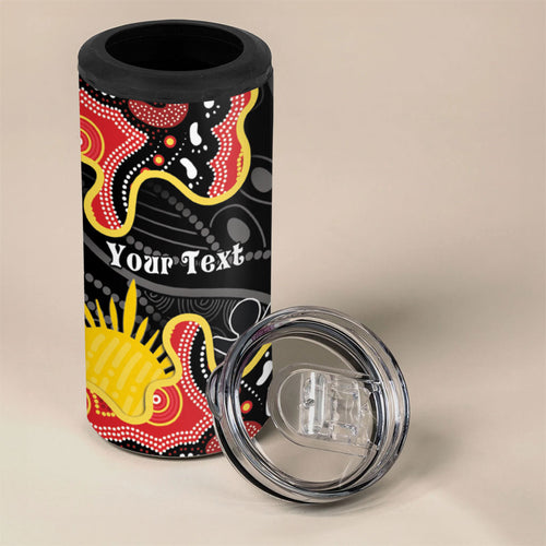 Personalised Australia Aboriginal Children's Day 4 in 1 Can Cooler Tumbler Living Our Truth Indigenous Pattern