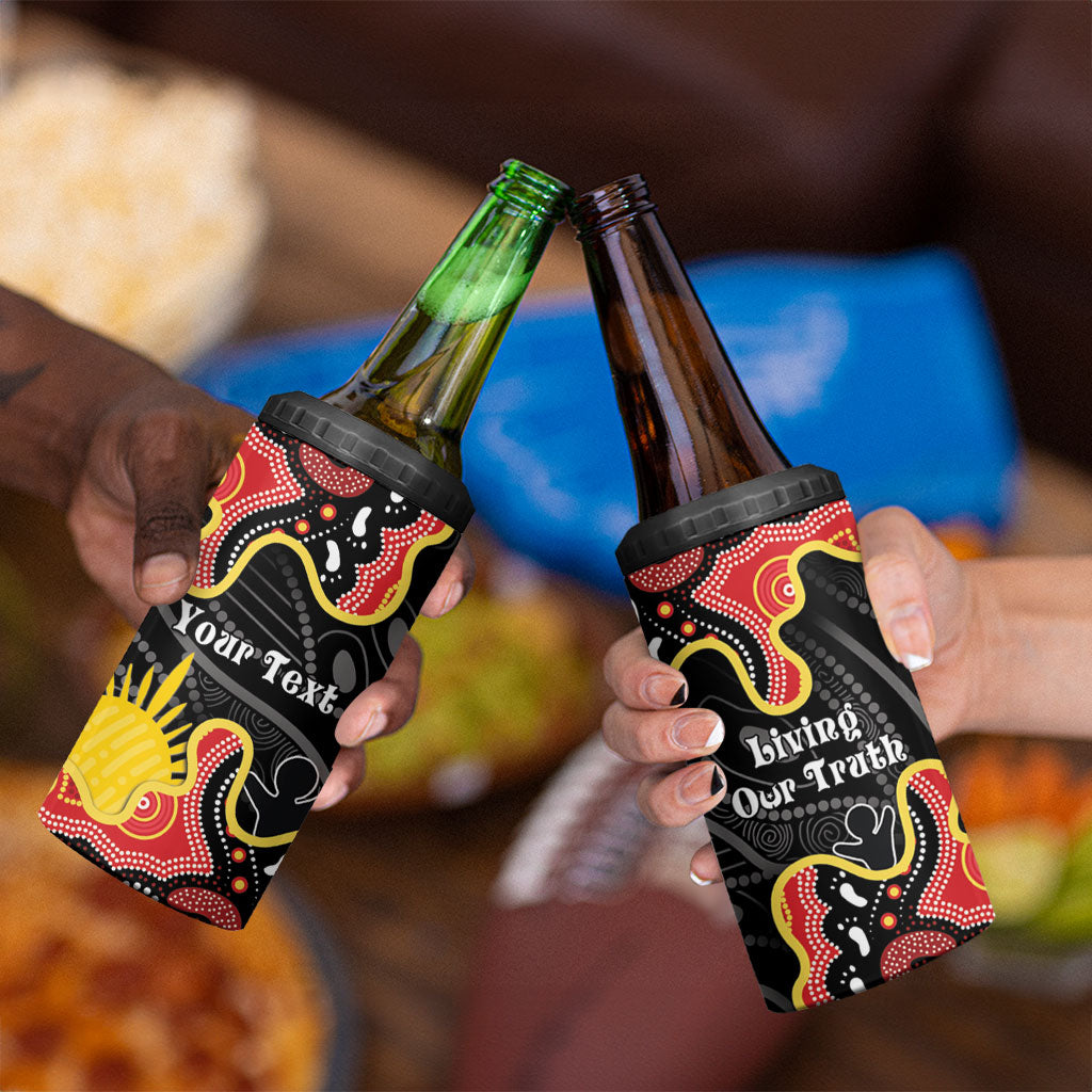 Personalised Australia Aboriginal Children's Day 4 in 1 Can Cooler Tumbler Living Our Truth Indigenous Pattern