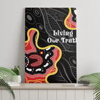 Australia Aboriginal Children's Day Canvas Wall Art Living Our Truth Indigenous Pattern