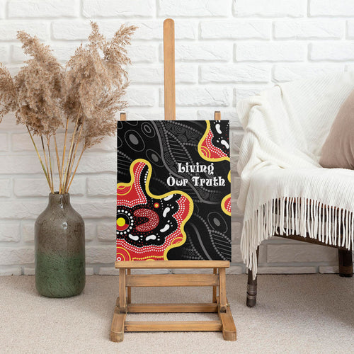 Australia Aboriginal Children's Day Canvas Wall Art Living Our Truth Indigenous Pattern