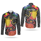 Personalised Australia Aboriginal Children's Day Couples Matching Short Sleeve Bodycon Dress and Long Sleeve Button Shirt Living Our Truth Indigenous Pattern