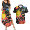 Personalised Australia Aboriginal Children's Day Couples Matching Summer Maxi Dress and Hawaiian Shirt Living Our Truth Indigenous Pattern