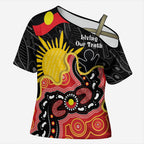 Personalised Australia Aboriginal Children's Day Cross Shoulder Shirt Living Our Truth Indigenous Pattern