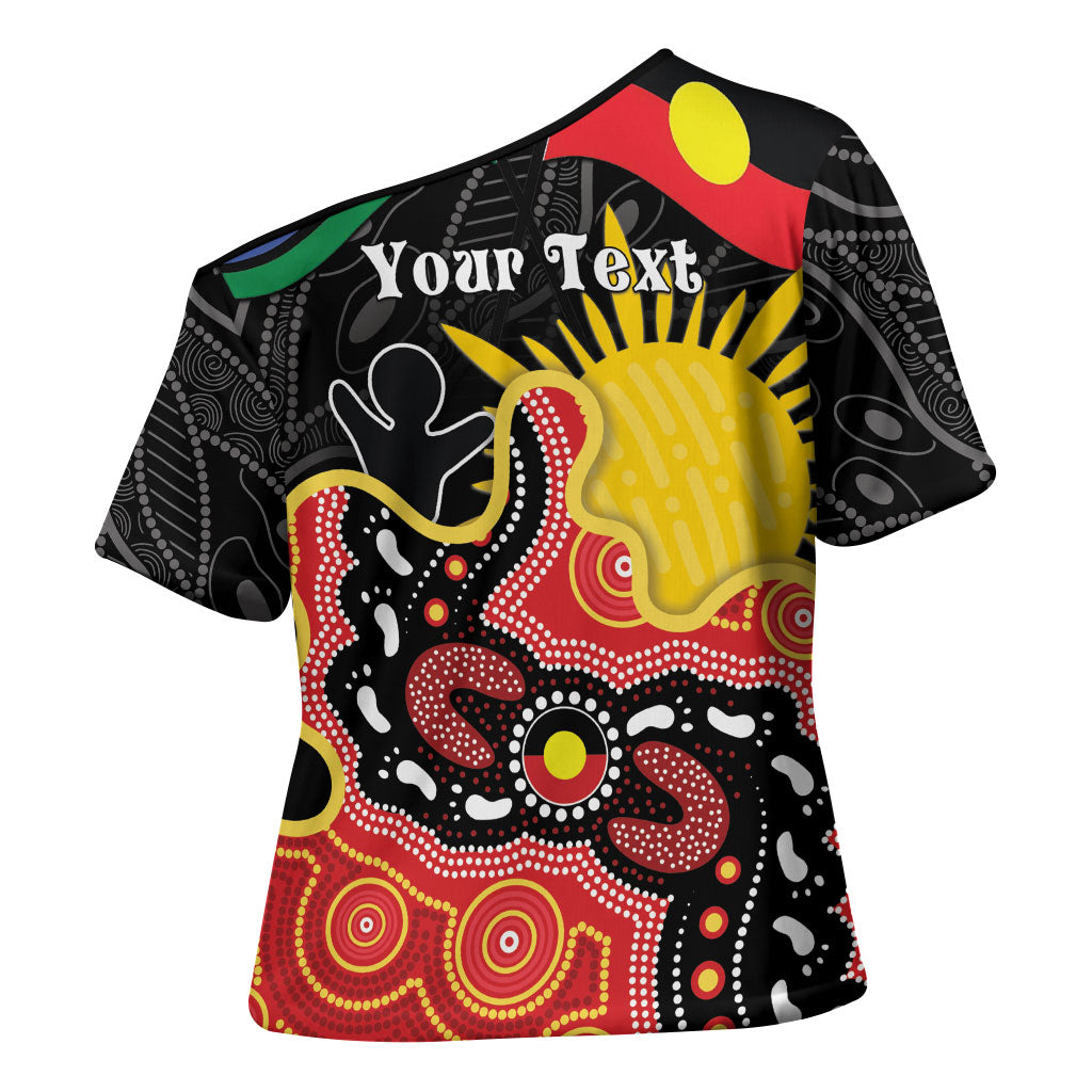 Personalised Australia Aboriginal Children's Day Cross Shoulder Shirt Living Our Truth Indigenous Pattern