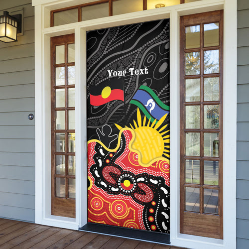 Personalised Australia Aboriginal Children's Day Door Cover Living Our Truth Indigenous Pattern