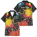 Personalised Australia Aboriginal Children's Day Family Matching Puletasi and Hawaiian Shirt Living Our Truth Indigenous Pattern