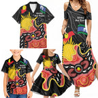 Personalised Australia Aboriginal Children's Day Family Matching Summer Maxi Dress and Hawaiian Shirt Living Our Truth Indigenous Pattern