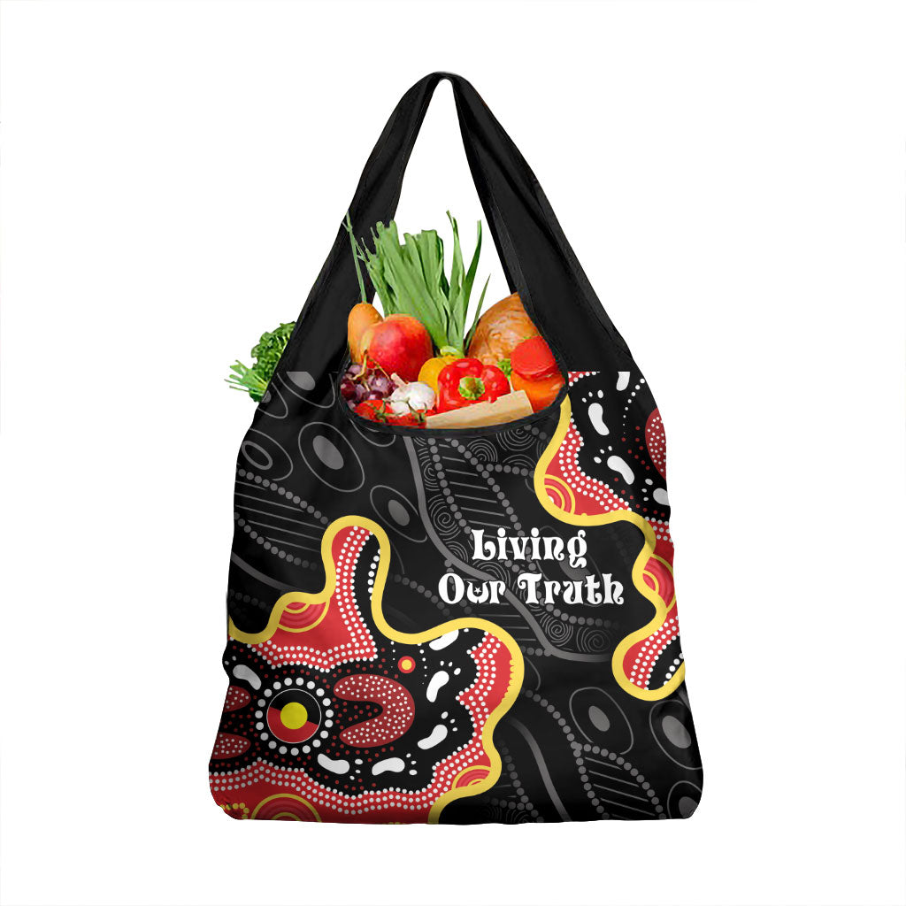 Australia Aboriginal Children's Day Grocery Bag Living Our Truth Indigenous Pattern