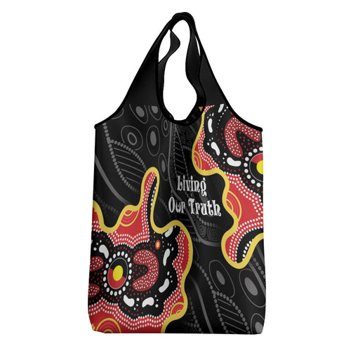Australia Aboriginal Children's Day Grocery Bag Living Our Truth Indigenous Pattern