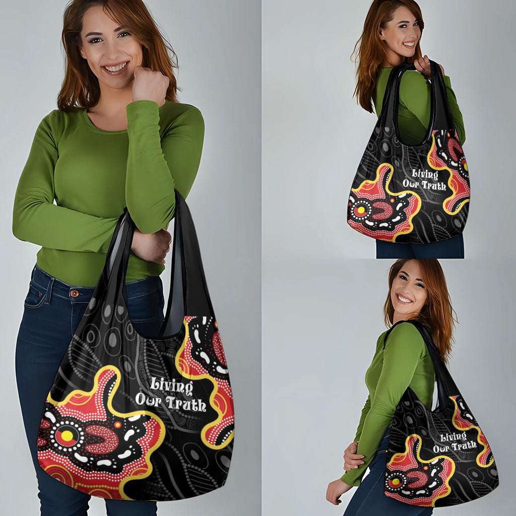 Australia Aboriginal Children's Day Grocery Bag Living Our Truth Indigenous Pattern