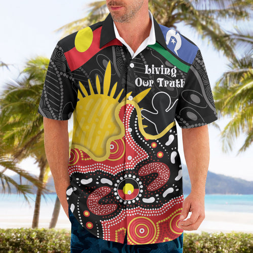 Personalised Australia Aboriginal Children's Day Hawaiian Shirt Living Our Truth Indigenous Pattern
