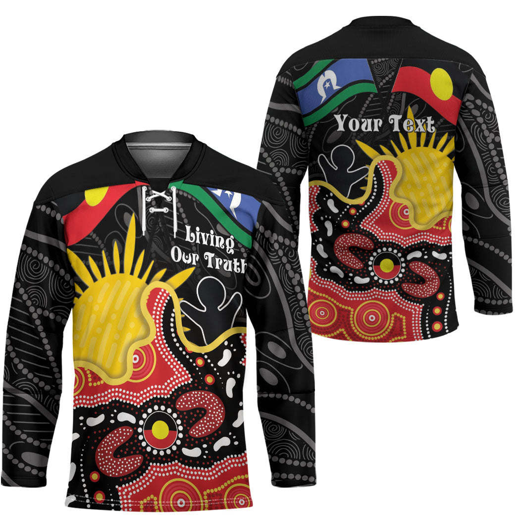 Personalised Australia Aboriginal Children's Day Hockey Jersey Living Our Truth Indigenous Pattern