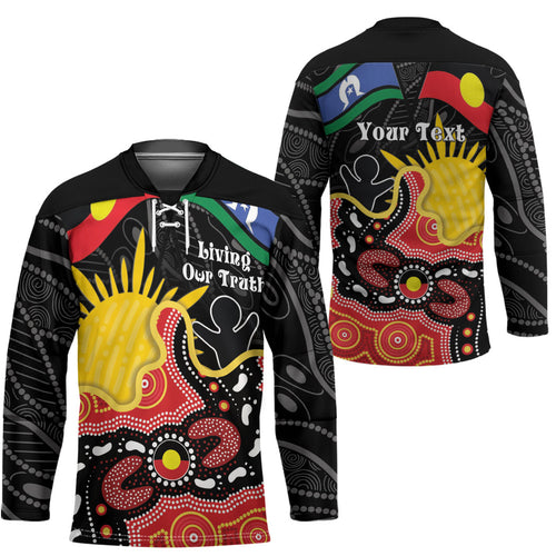 Personalised Australia Aboriginal Children's Day Hockey Jersey Living Our Truth Indigenous Pattern