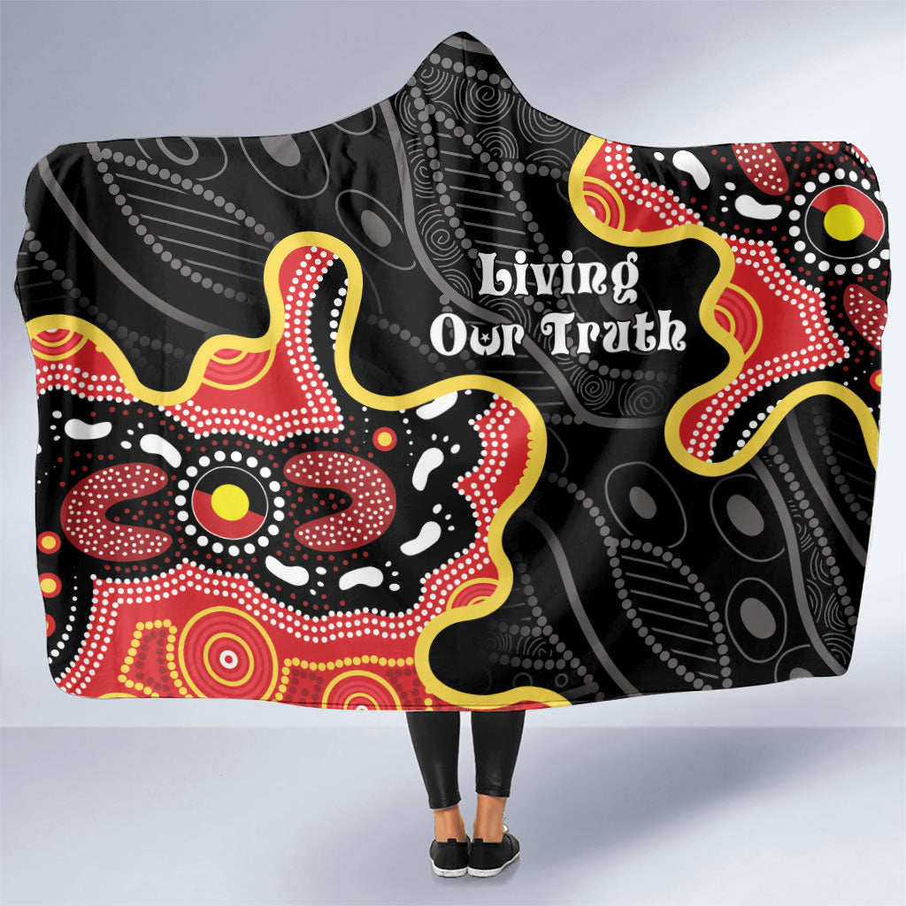 Australia Aboriginal Children's Day Hooded Blanket Living Our Truth Indigenous Pattern