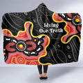 Australia Aboriginal Children's Day Hooded Blanket Living Our Truth Indigenous Pattern
