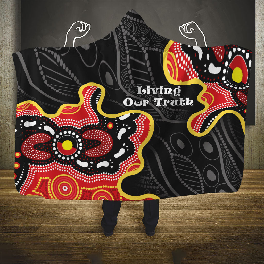 Australia Aboriginal Children's Day Hooded Blanket Living Our Truth Indigenous Pattern
