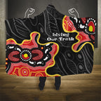 Australia Aboriginal Children's Day Hooded Blanket Living Our Truth Indigenous Pattern
