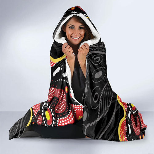 Australia Aboriginal Children's Day Hooded Blanket Living Our Truth Indigenous Pattern
