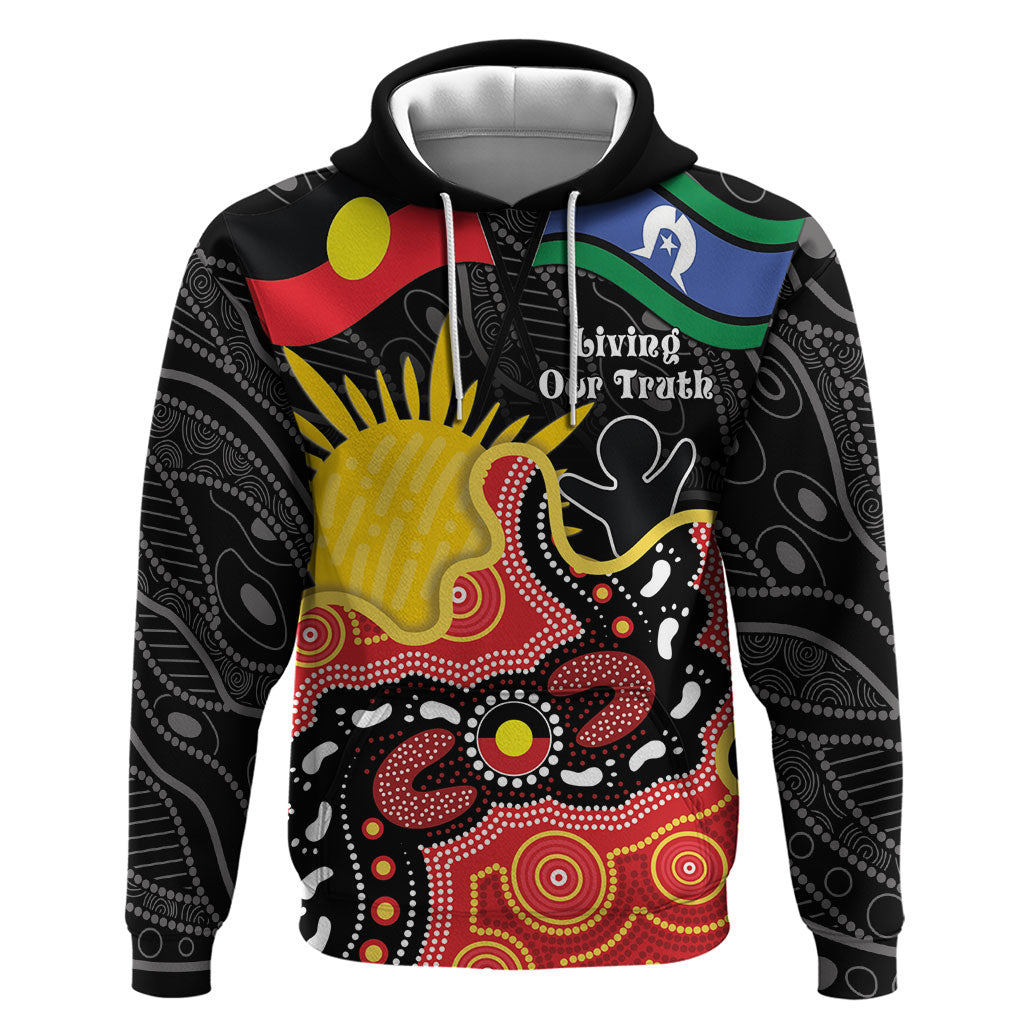 Personalised Australia Aboriginal Children's Day Hoodie Living Our Truth Indigenous Pattern