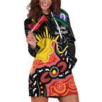 Personalised Australia Aboriginal Children's Day Hoodie Dress Living Our Truth Indigenous Pattern