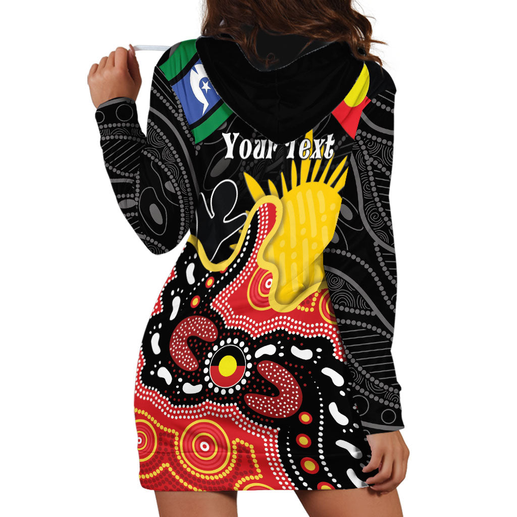 Personalised Australia Aboriginal Children's Day Hoodie Dress Living Our Truth Indigenous Pattern