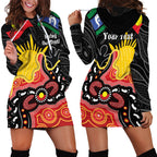 Personalised Australia Aboriginal Children's Day Hoodie Dress Living Our Truth Indigenous Pattern