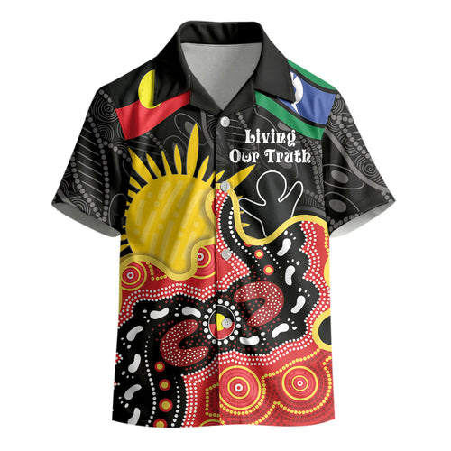 Personalised Australia Aboriginal Children's Day Kid Hawaiian Shirt Living Our Truth Indigenous Pattern