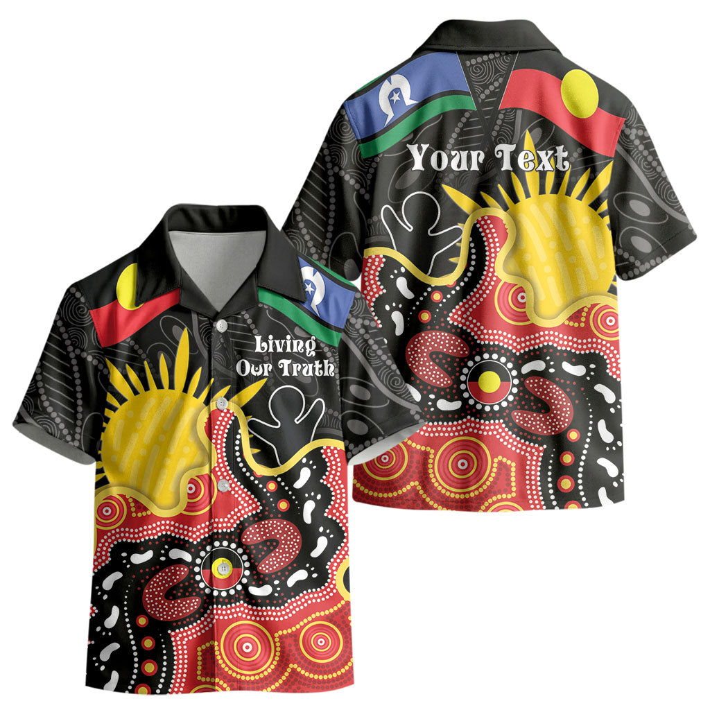 Personalised Australia Aboriginal Children's Day Kid Hawaiian Shirt Living Our Truth Indigenous Pattern