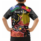 Personalised Australia Aboriginal Children's Day Kid Hawaiian Shirt Living Our Truth Indigenous Pattern